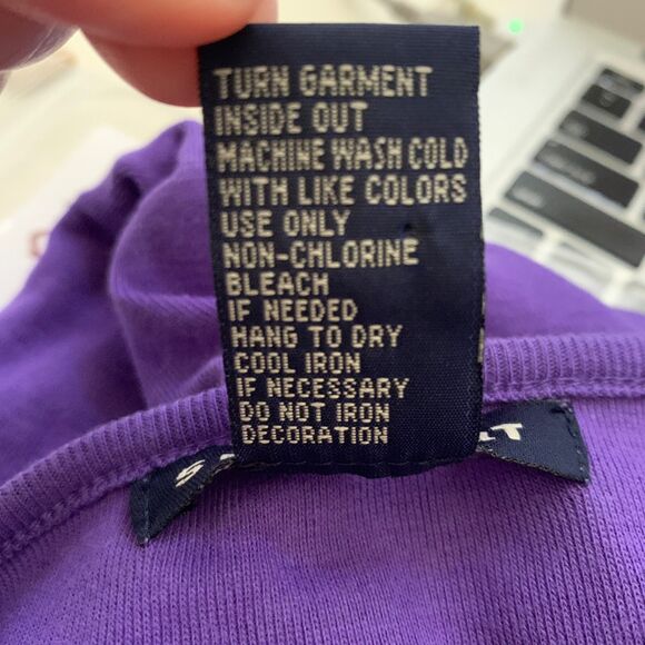 Women's Halloween T-Shirt LARGE Purple Haunted House Beaded Sequins Long Sleeve - Picture 15 of 16